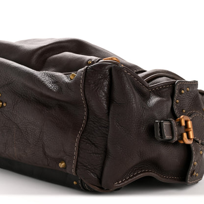 Chloe Grained Calfskin Paddington Tote Chocolate 10 of 15