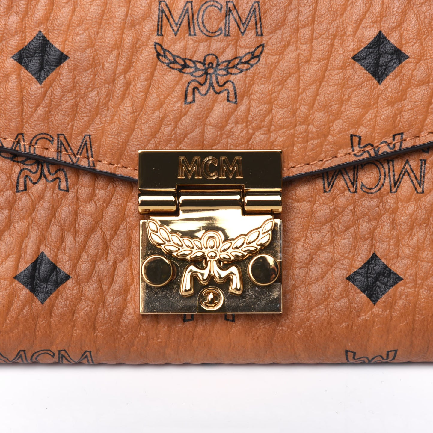 Visetos Large Patricia Wallet On Chain Cognac