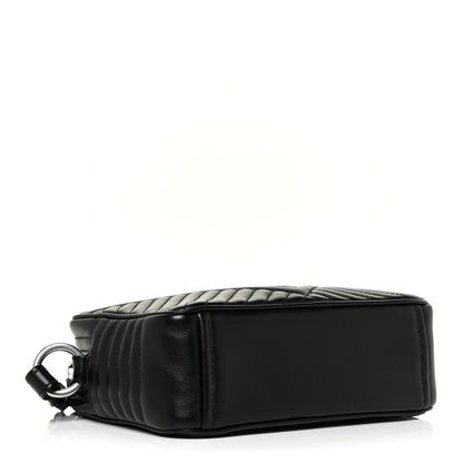Prada Soft Calfskin Impunture Diagramme Camera Bag Black 4 of 12