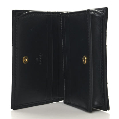 Gucci Calfskin Matelasse GG Marmont Card Case Wallet Black 5 of 8