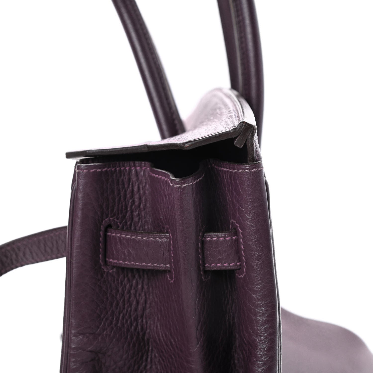 Hermes Taurillon Clemence Birkin 35 Raisin 11 of 44