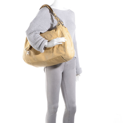 Chanel Lambskin Edgy Large Hobo Beige 2 of 8