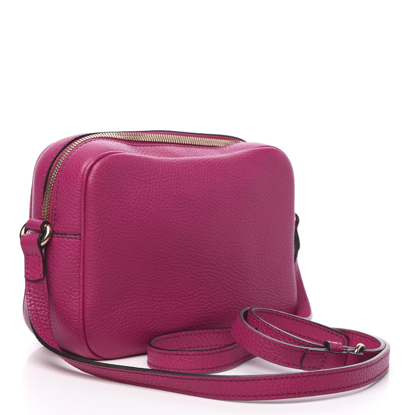 Pebbled Calfskin Small Soho Disco Bag Bright Bougainvillea