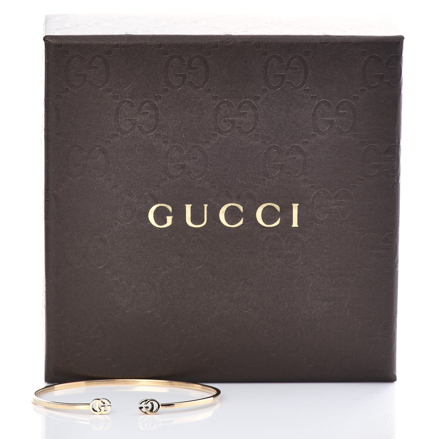 18K Yellow Gold GG Running Cuff Bracelet