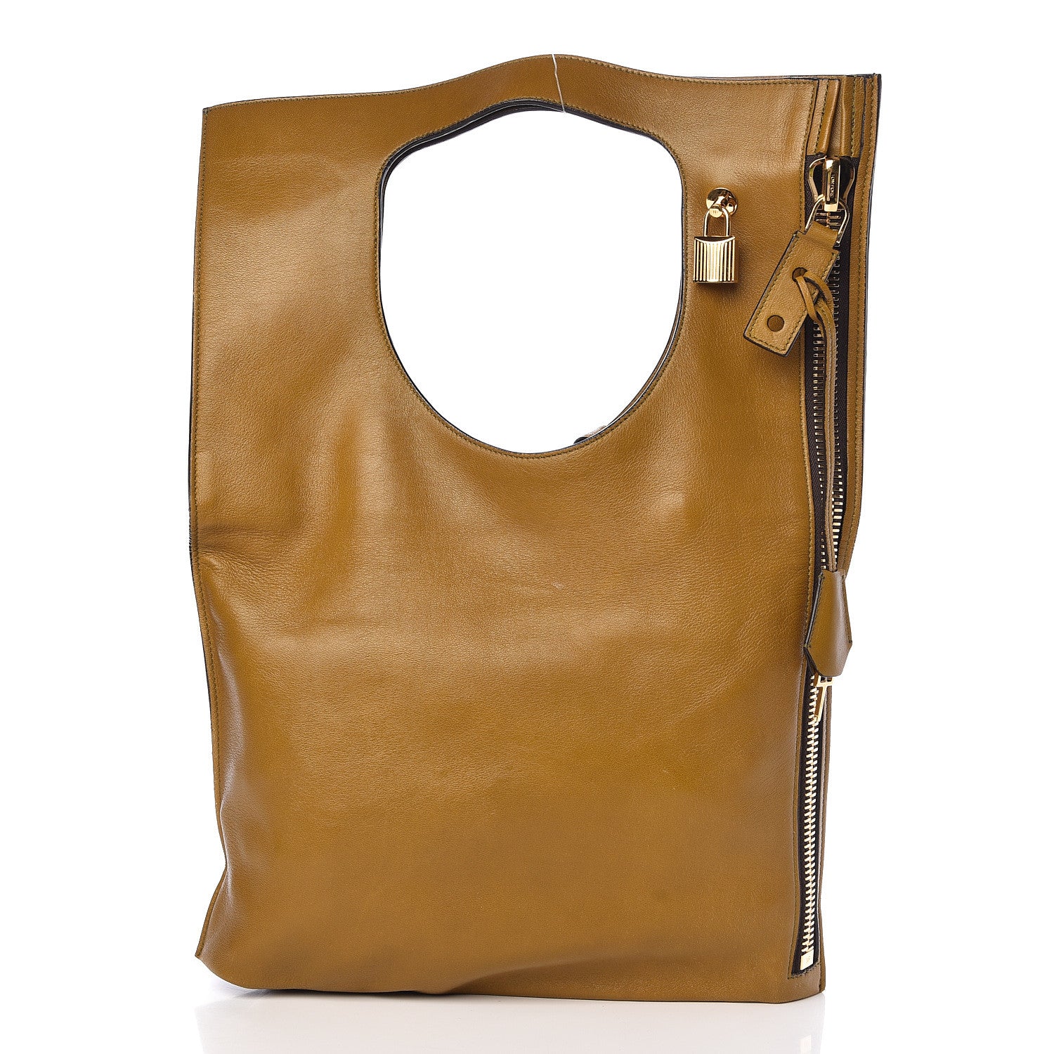 Tom Ford Ramskin Small Alix Padlock Zip Shoulder Bag Olive 3 of 11