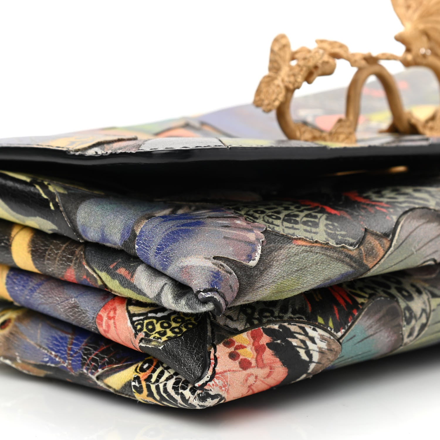 Valentino Garavani Canvas Vitello Camubutterfly Va Va Voom Shoulder Bag Multicolor 7 of 9