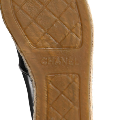 Chanel Mesh Grosgrain CC Espadrilles 37 Black 9 of 10