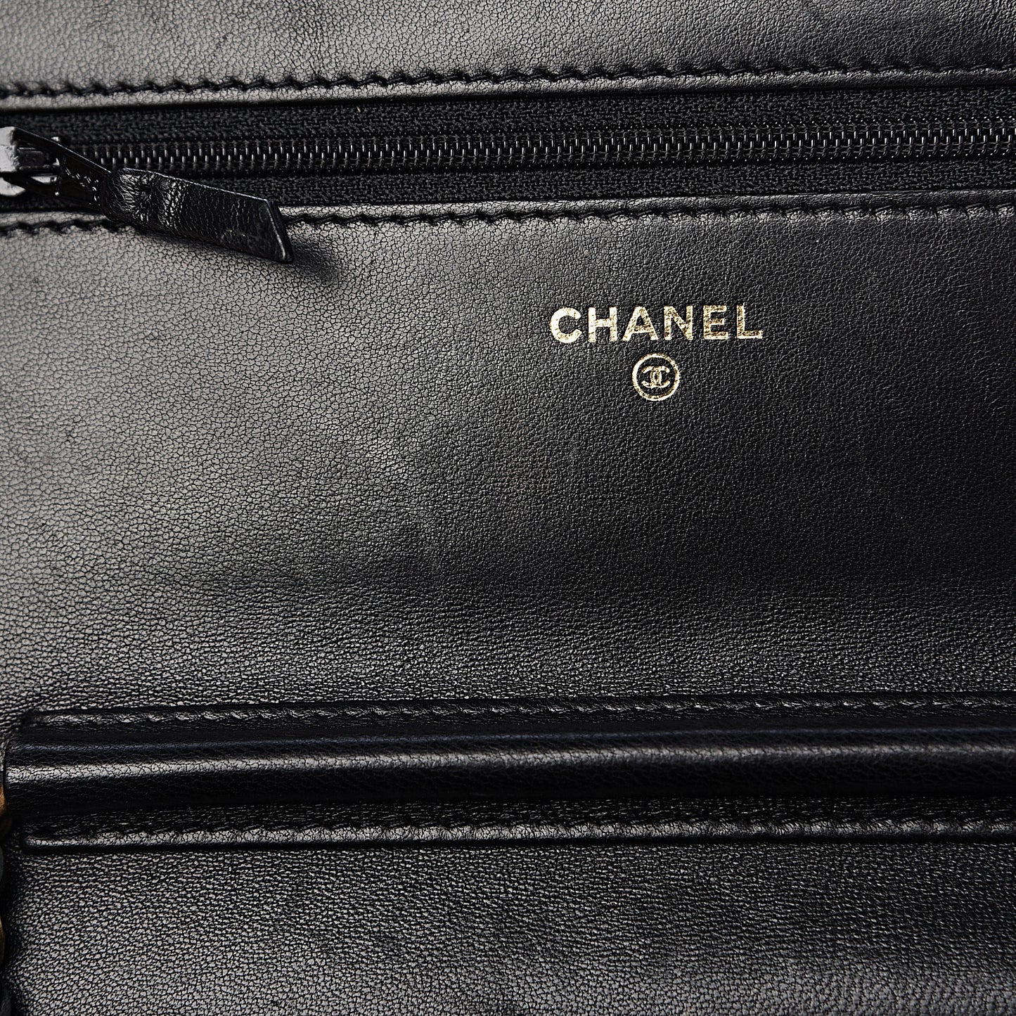 Lambskin Quilted Boy Wallet On Chain WOC Black