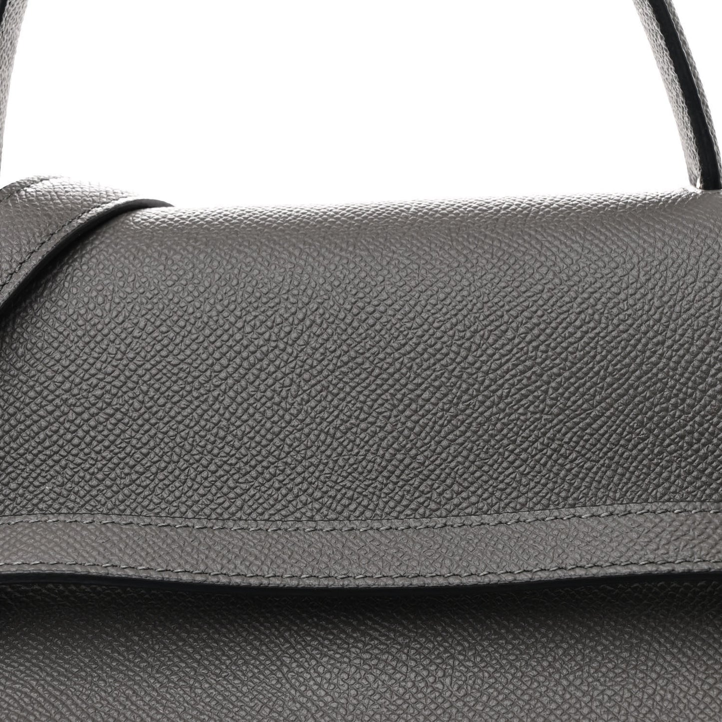 Grained Calfskin Micro Belt Bag Grey