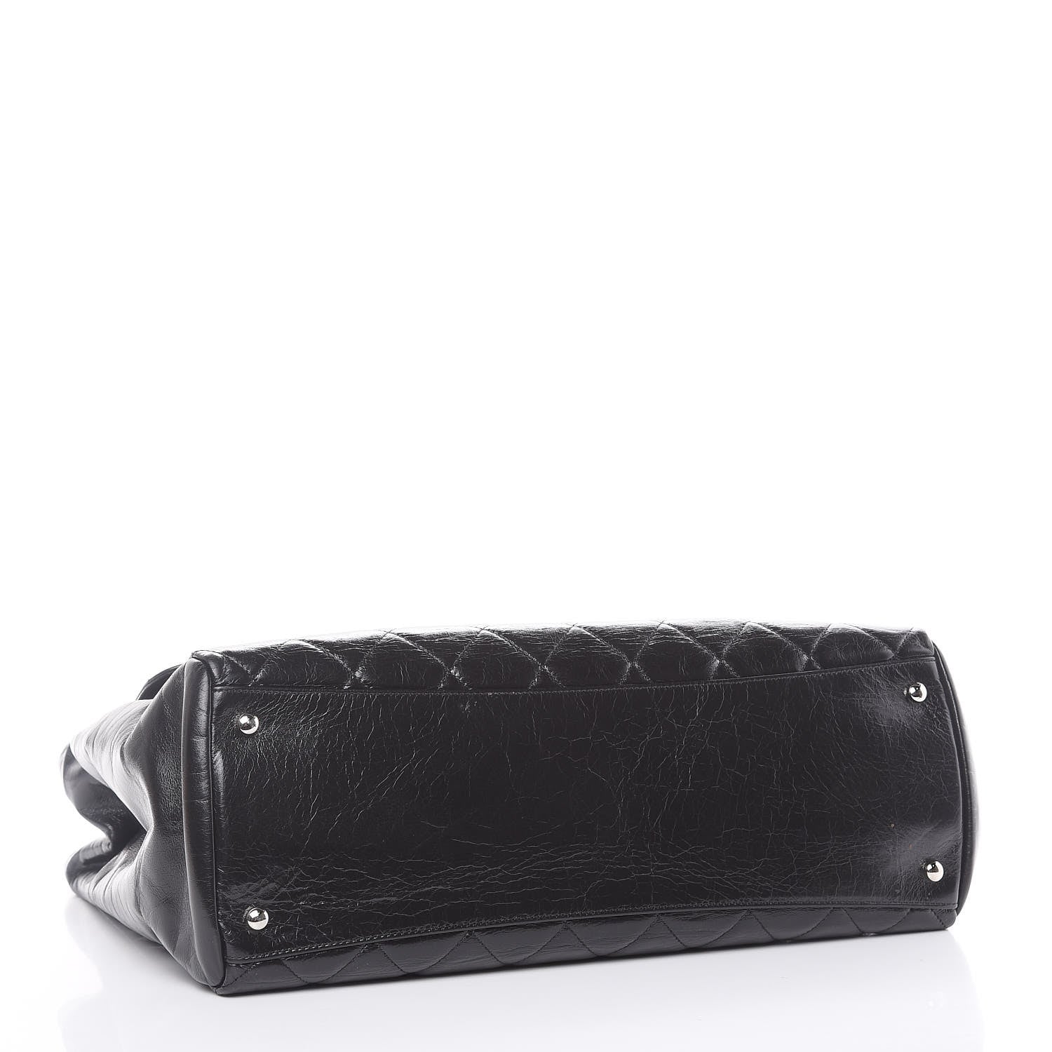 Chanel Glazed Calfskin Quilted Large CC Delivery Tote Black 4 of 10