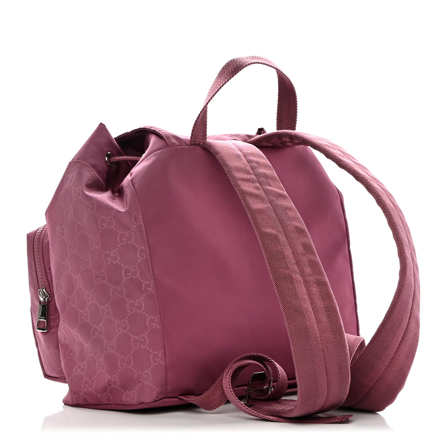 Nylon Monogram Small Single Buckle Backpack Pink