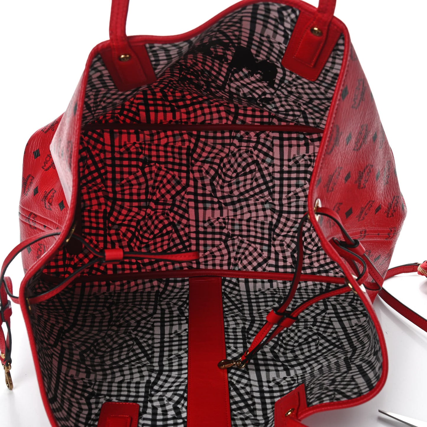 Visetos Large Liz Reversible Shopper Tote Ruby Red