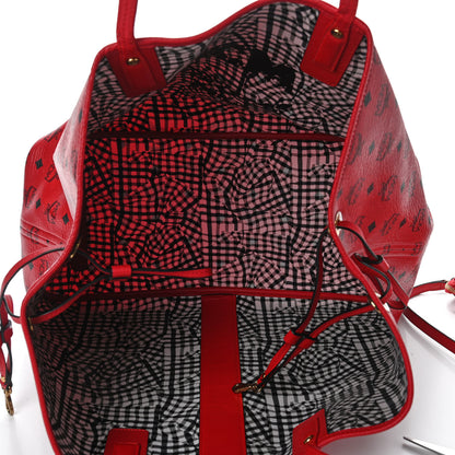 MCM Visetos Large Liz Reversible Shopper Tote Ruby Red 8 of 15
