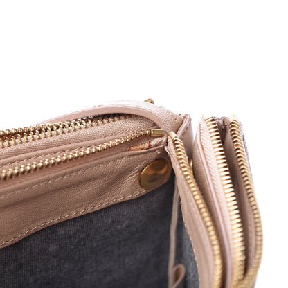 Celine Smooth Lambskin Small Trio Crossbody Bag Powder 11 of 15