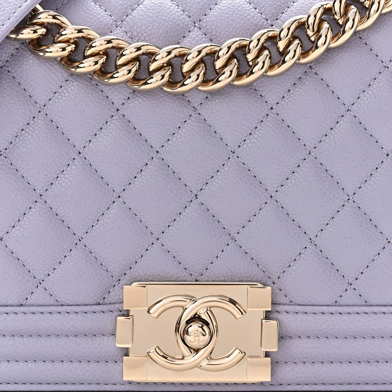 Chanel Caviar Quilted Medium Boy Flap Light Purple 8 of 10