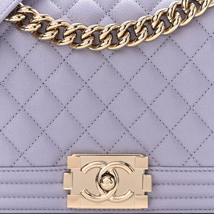 Chanel Caviar Quilted Medium Boy Flap Light Purple 8 of 10