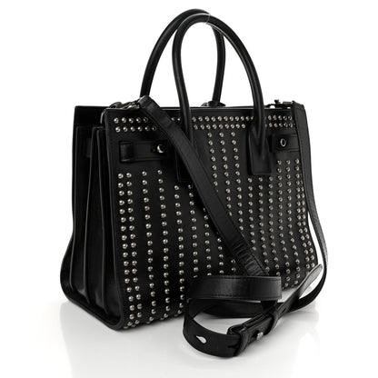 Saint Laurent Smooth Calfskin Studded Small Sac De Jour Black 3 of 12