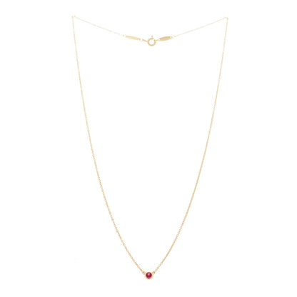 Tiffany 18K Yellow Gold Ruby Elsa Peretti Color By The Yard Pendant Necklace 3 of 6