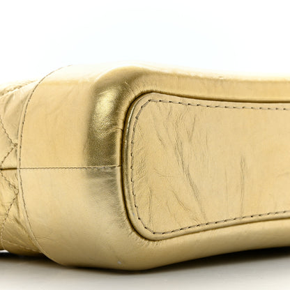 Chanel Metallic Aged Calfskin Quilted Small Gabrielle Hobo Gold 9 of 15