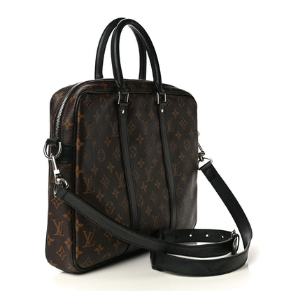 Louis Vuitton Monogram Macassar Porte-Documents Voyage PM 3 of 14