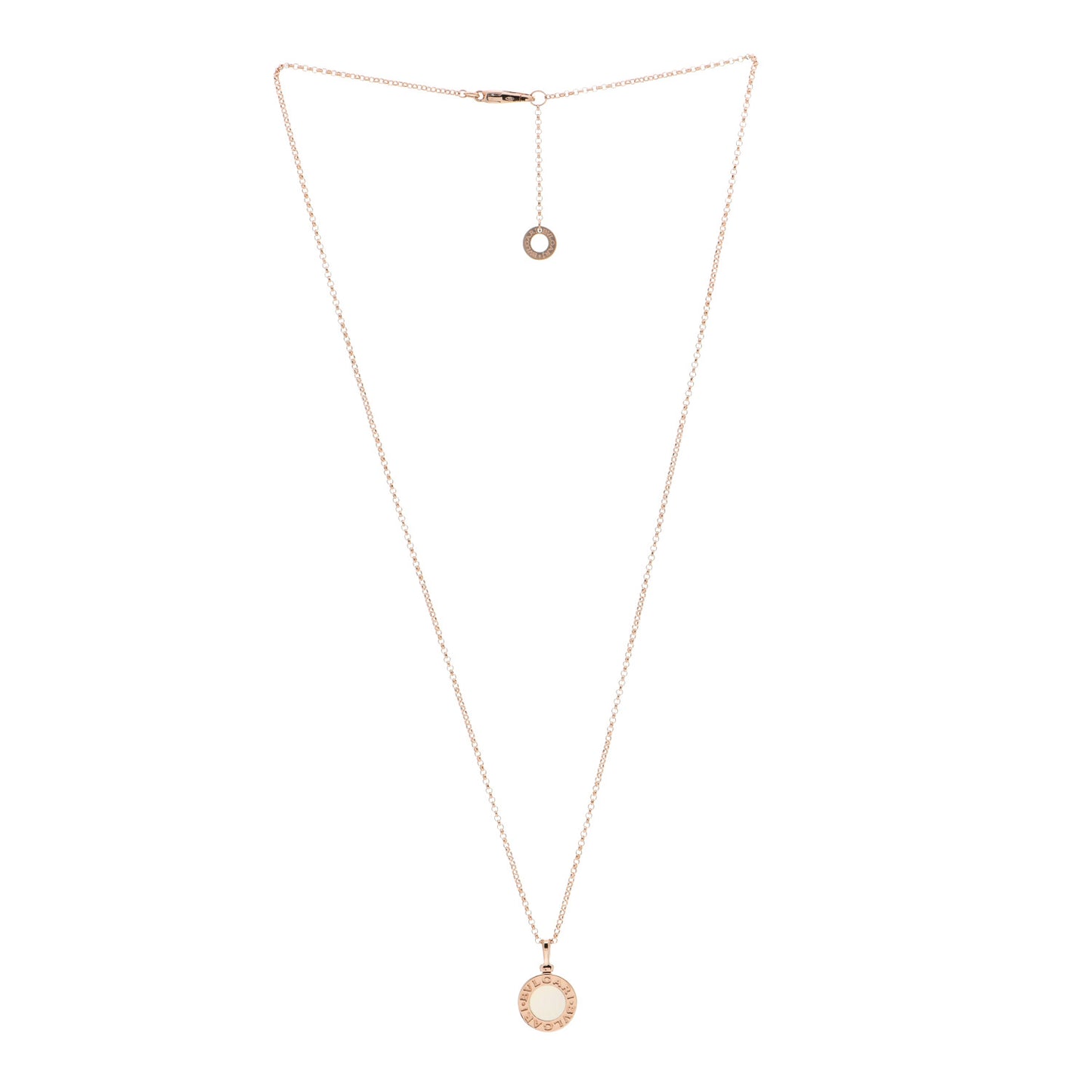 18K Rose Gold Mother of Pearl BVLGARI BVLGARI Pendant Necklace