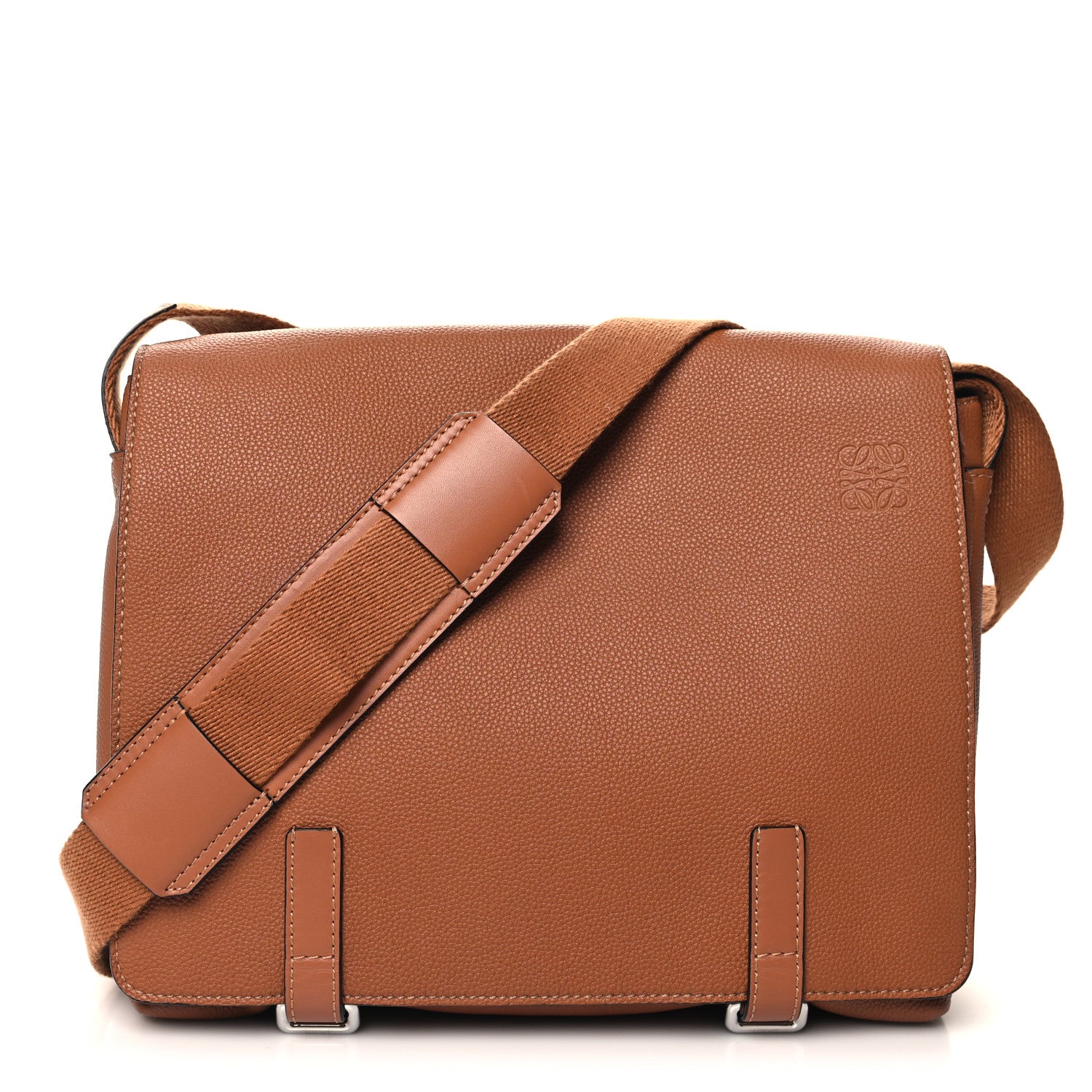 Loewe Soft Grained Calfskin Military Messenger Bag Tan 1 of 10