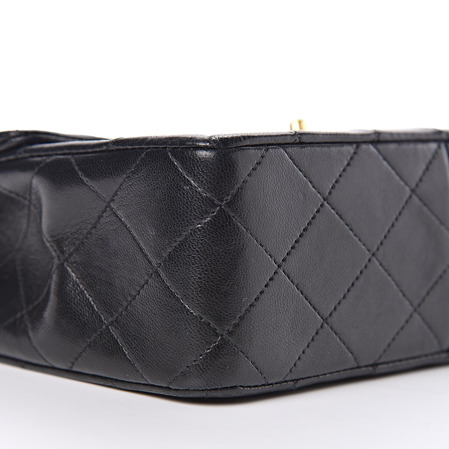 Chanel Lambskin Quilted Mini Square Flap Bag Black 12 of 13
