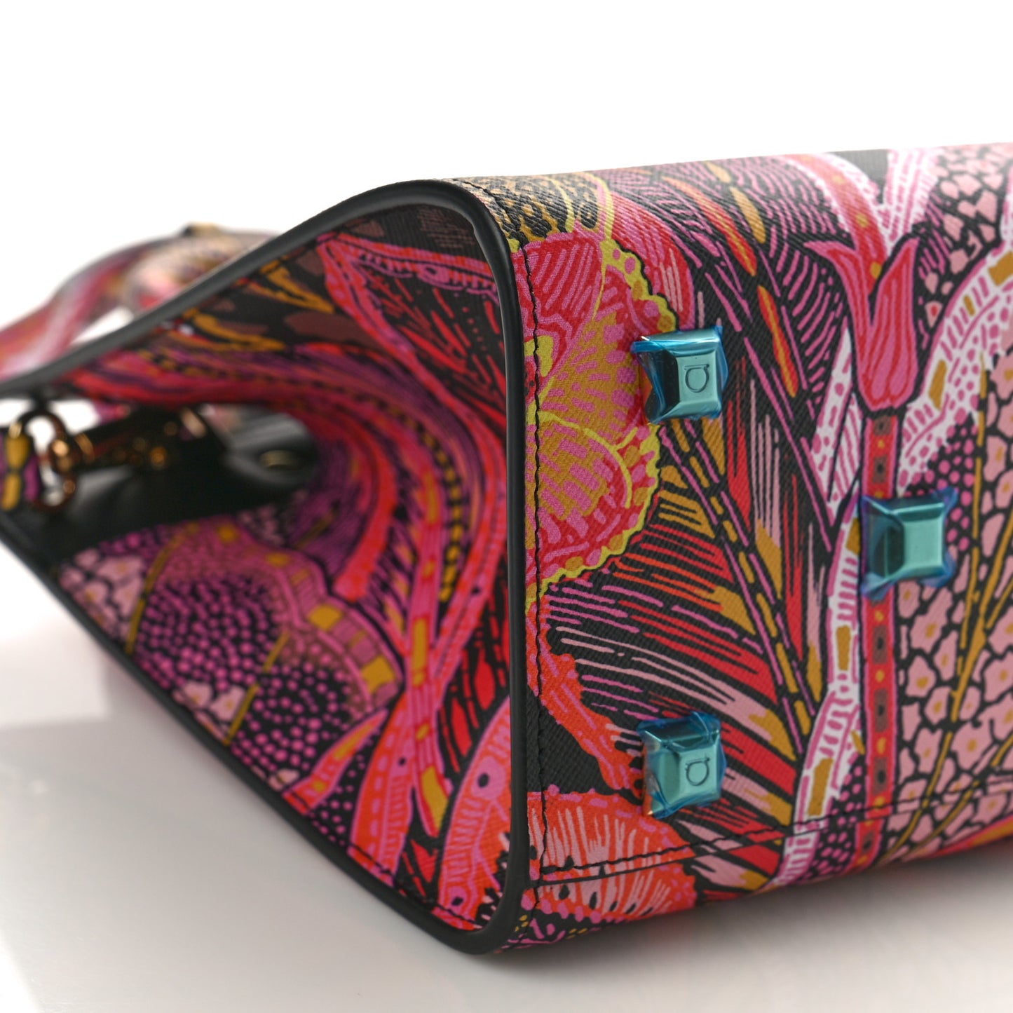 Calfskin Batik Print Small The Studio Bag Multicolor