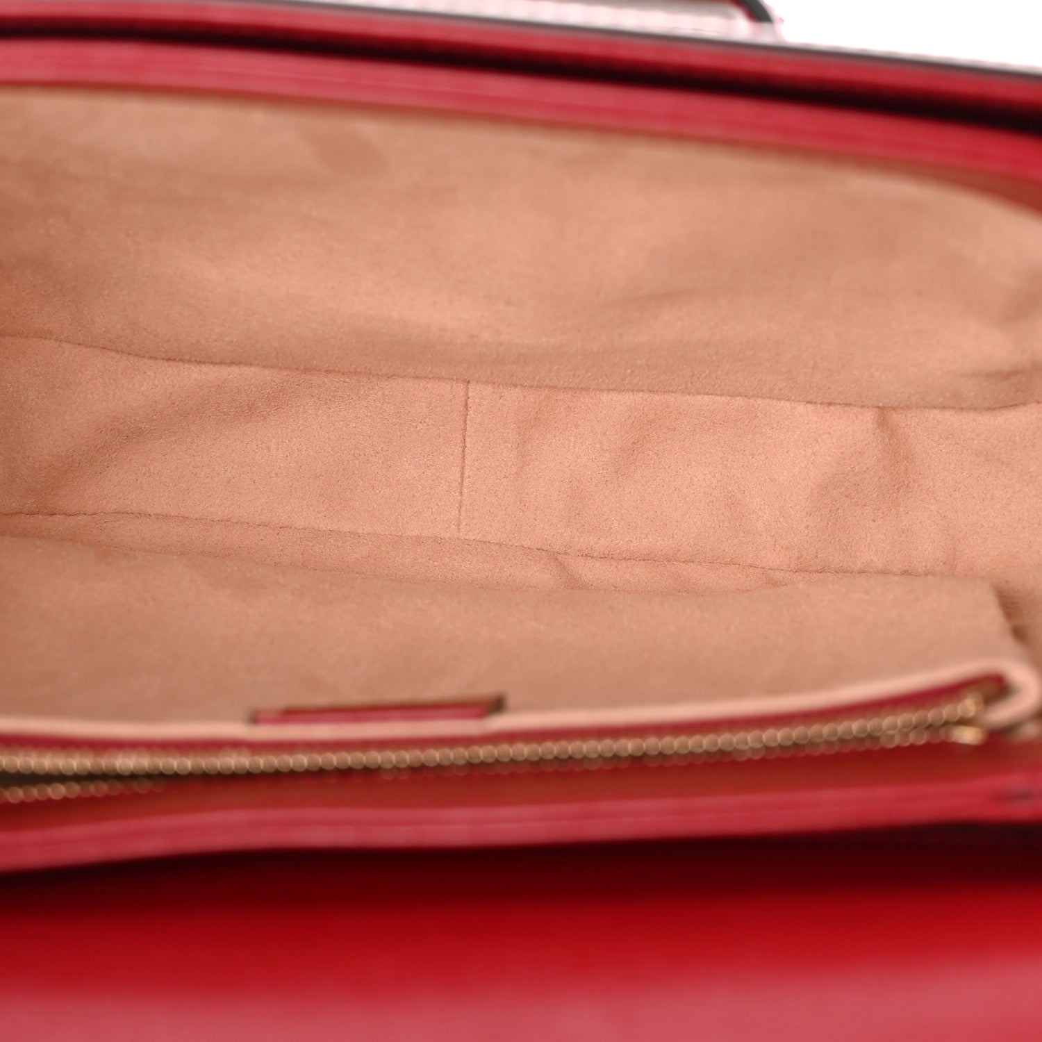 Gucci GG Supreme Monogram Azalea Calfskin Horsebit 1955 Shoulder Bag Beige Ebony New Cherry Red 5 of 11