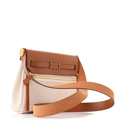 Hermes Military Toile Vache Hunter Herbag Zip Retourne 20 Ecru Beige Fauve 3 of 11