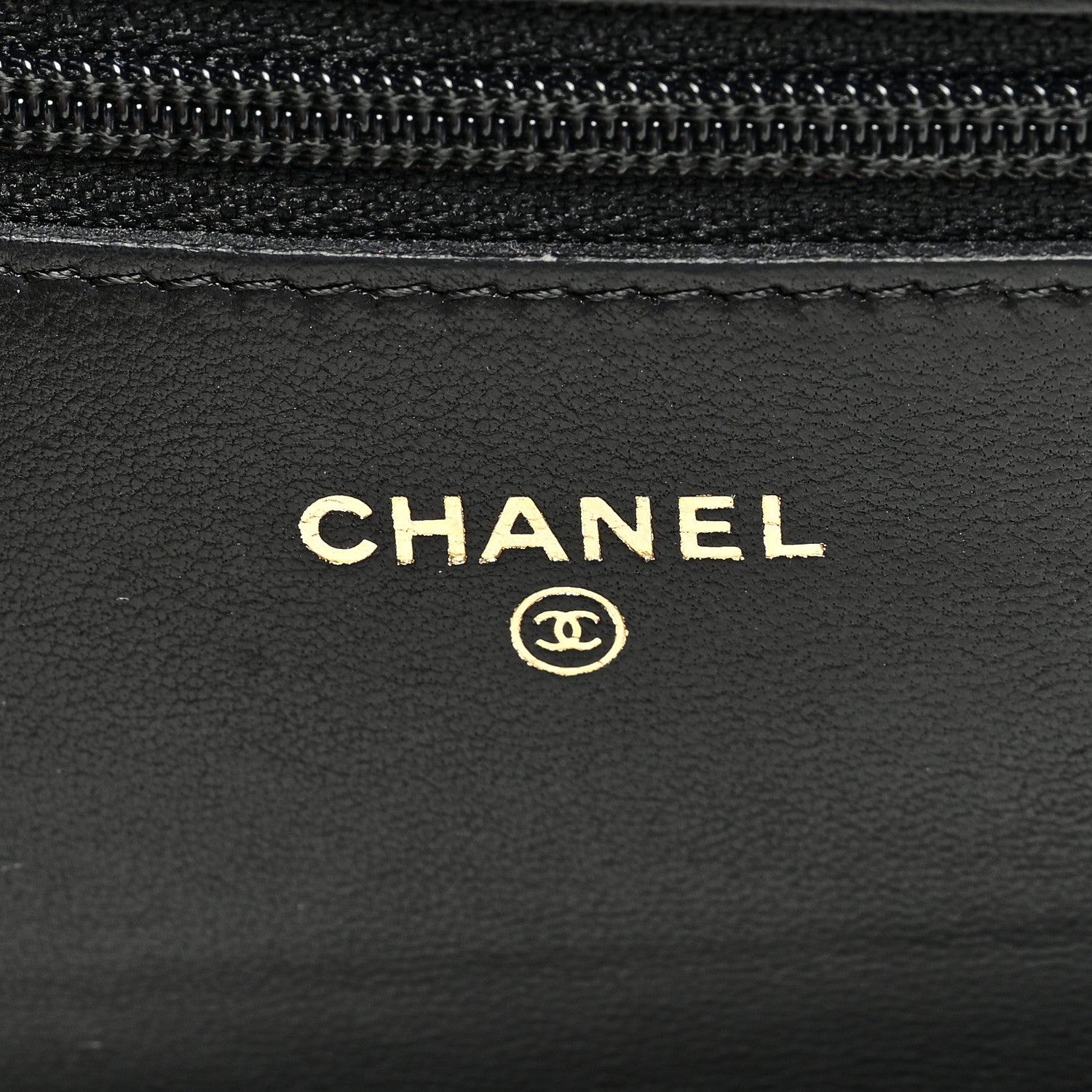 Chanel Lambskin Camellia Embossed Wallet On Chain WOC Black 6 of 11