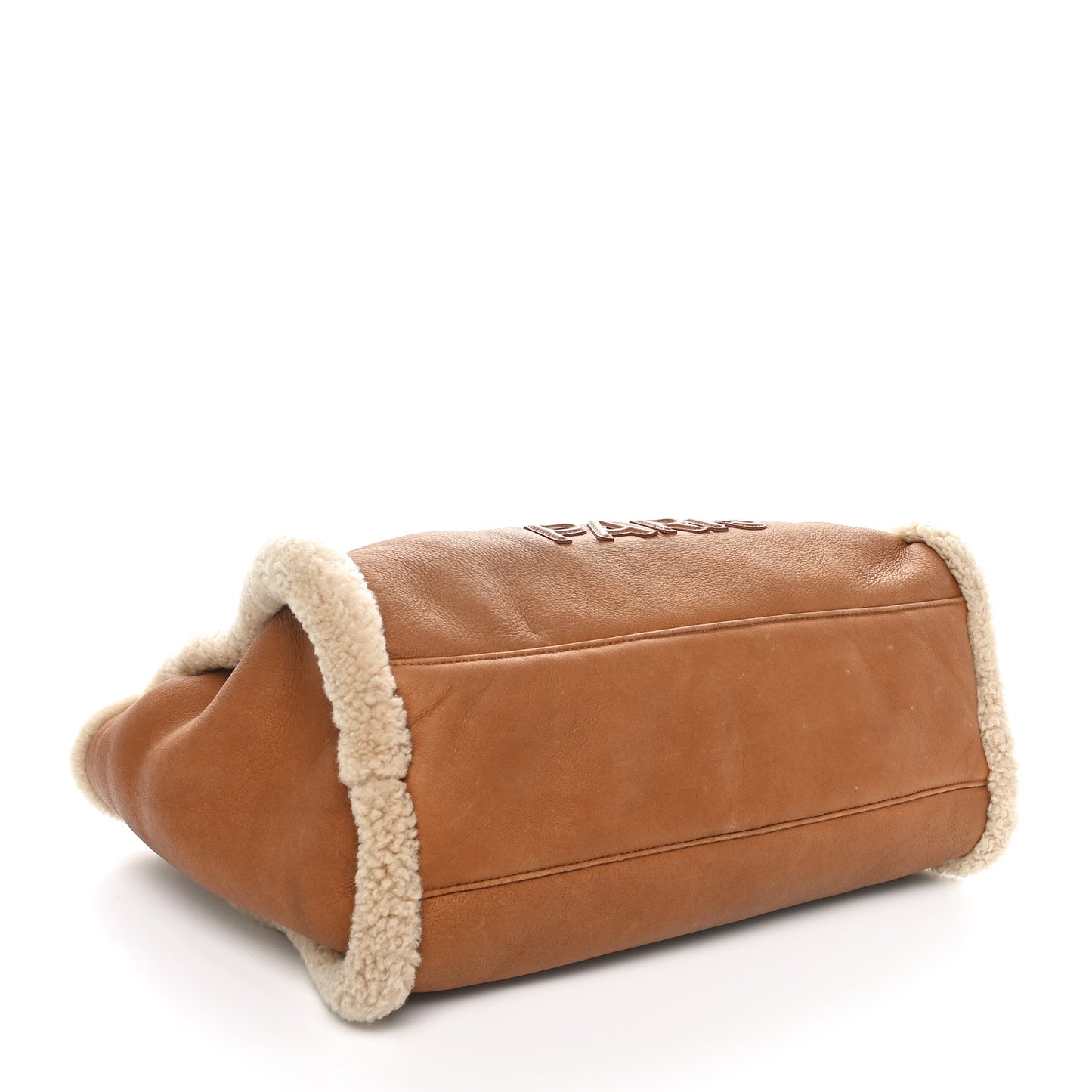 Lambskin Shearling Medium Deauville Tote Brown