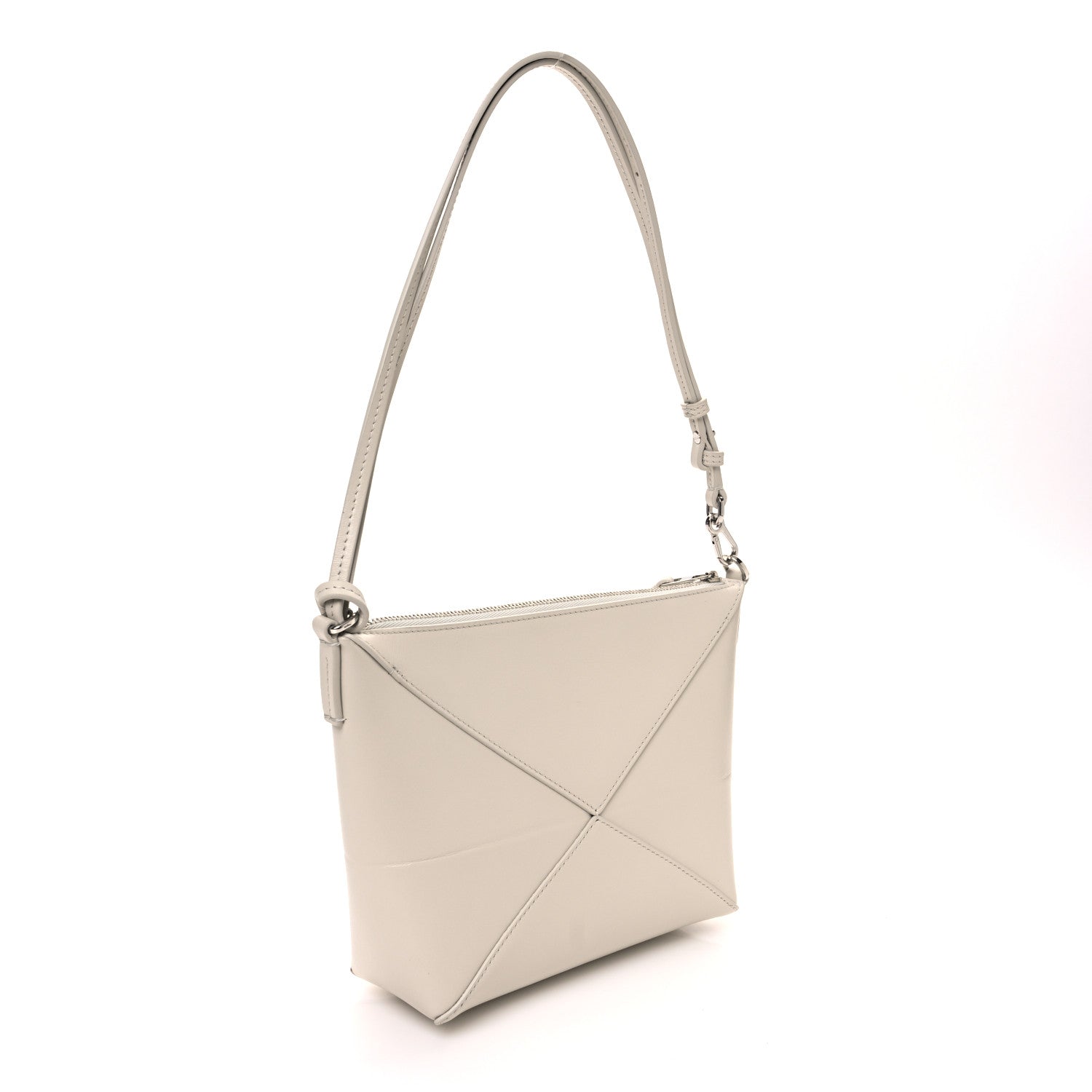 Loewe Shiny Calfskin Puzzle Fold Pouch Sea Salt 3 of 10