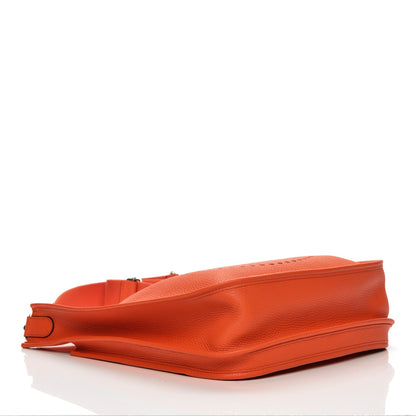 Hermes Taurillon Clemence Evelyne III GM Poppy 4 of 8