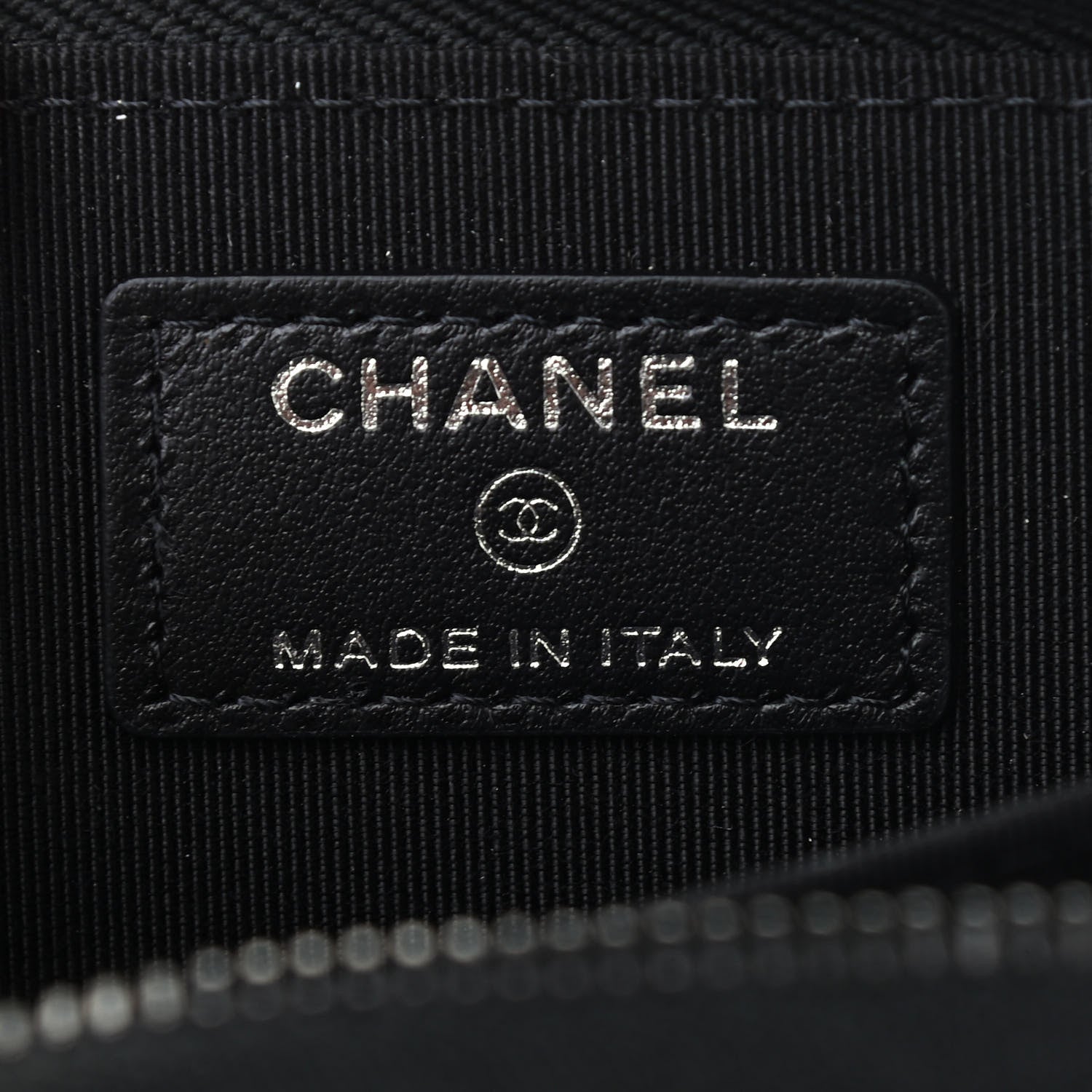 Chanel Patent Calfskin Quilted Zip Coin Purse Wallet So Black 5 of 6