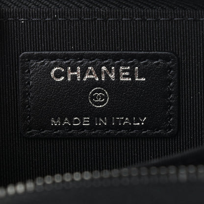 Chanel Patent Calfskin Quilted Zip Coin Purse Wallet So Black 5 of 6