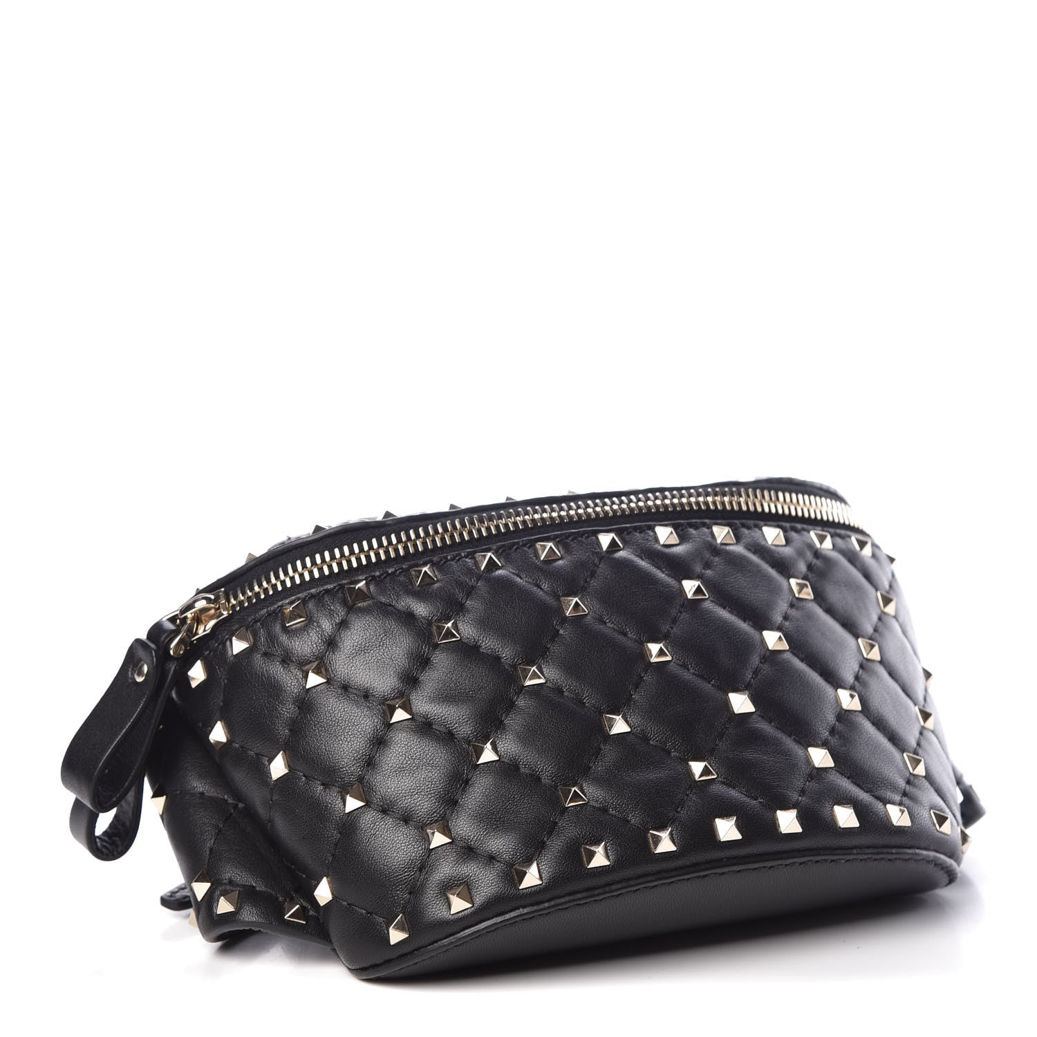 Valentino Garavani Lambskin Rockstud Spike Belt Bag Black 4 of 8