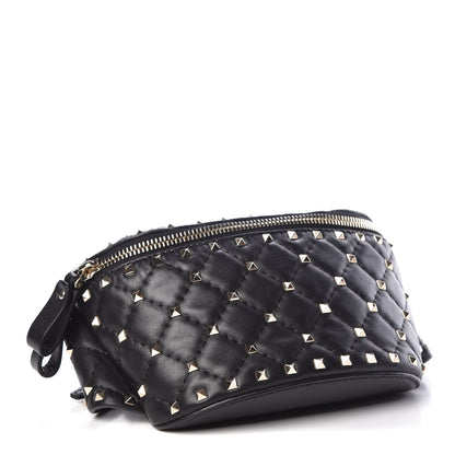 Valentino Garavani Lambskin Rockstud Spike Belt Bag Black 4 of 8