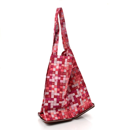 Hermes Buffle Silky Bolduc Au Carre Pop Shopper Tote Rouge H 6 of 8