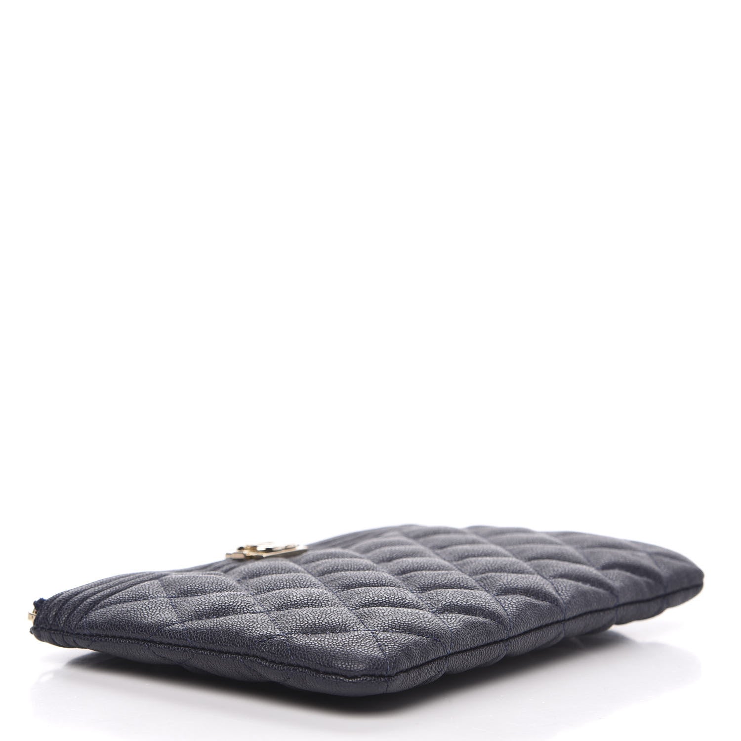Chanel Caviar Quilted Small Zipped Boy Pouch Navy Blue 4 of 10