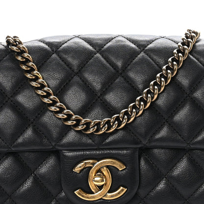 Chanel Calfskin Quilted Medium CC Crown Flap Black 9 of 12