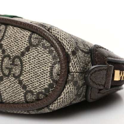 Gucci GG Supreme Monogram Web Ophidia Dome Key Pouch Beige New Acero 10 of 11