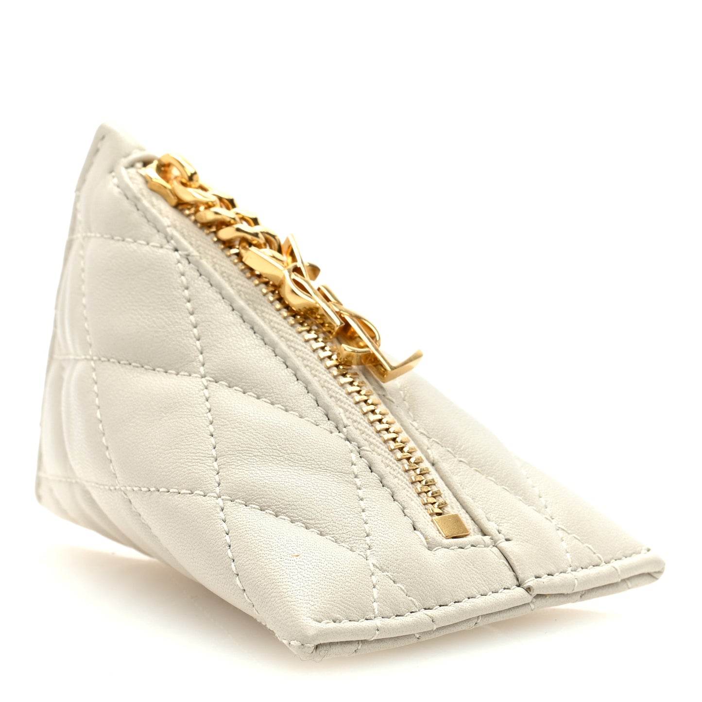 Lambskin Quilted Berlingo Bag Charm Crema Soft
