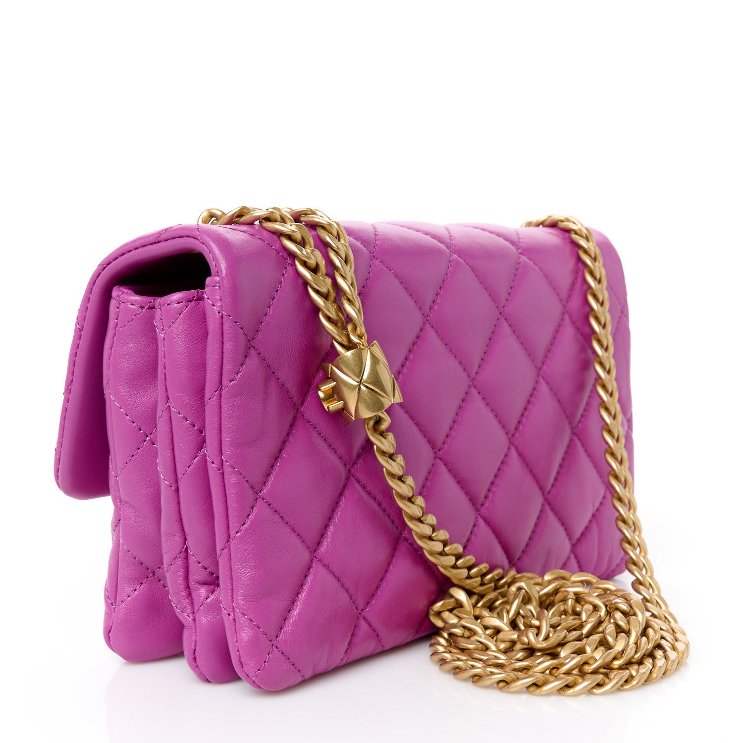 Chanel Lambskin Quilted Small Pillow Crush Flap Purple 3 of 11