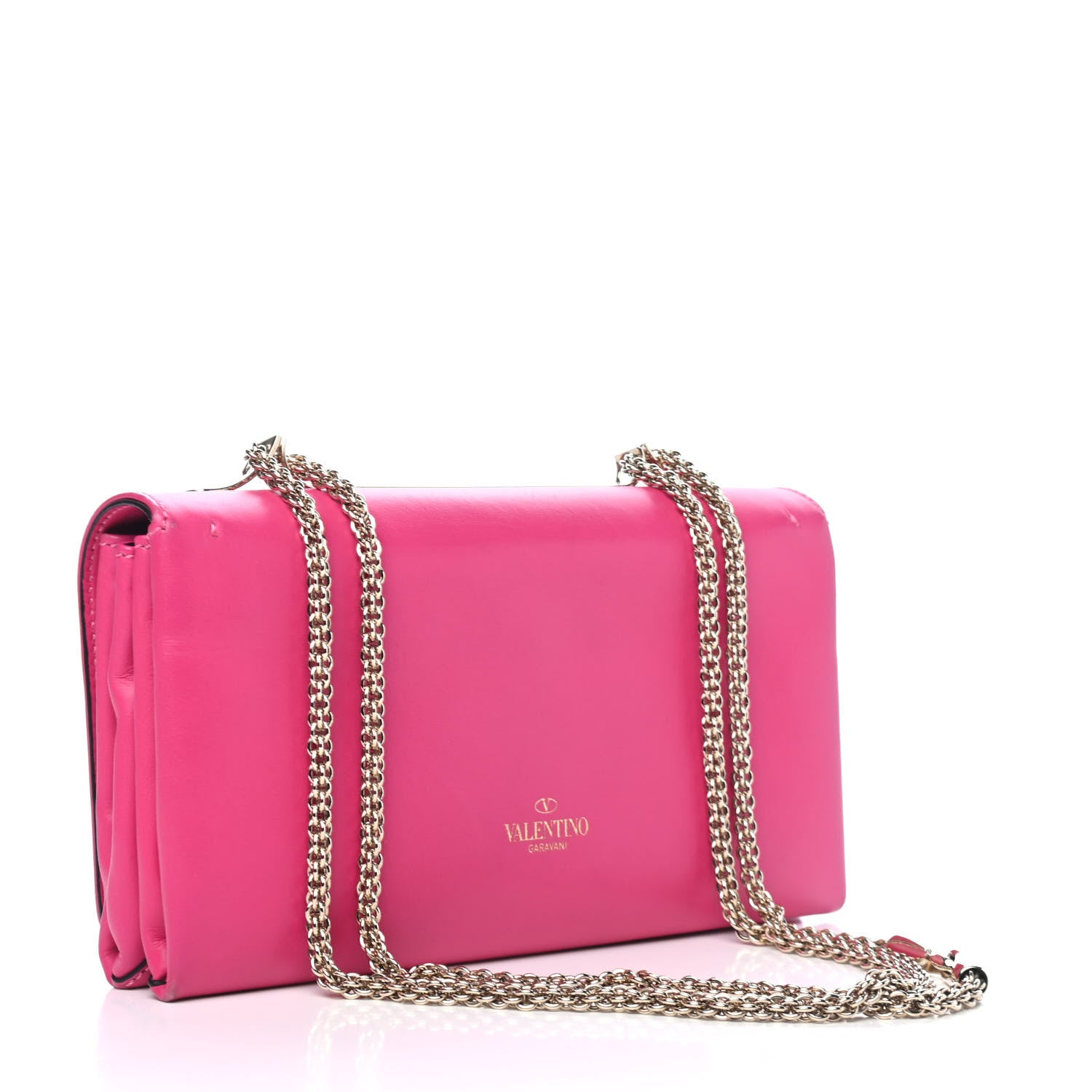 Valentino Garavani Calfskin Va Va Voom Shoulder Bag Pop Fuxia 2 of 4