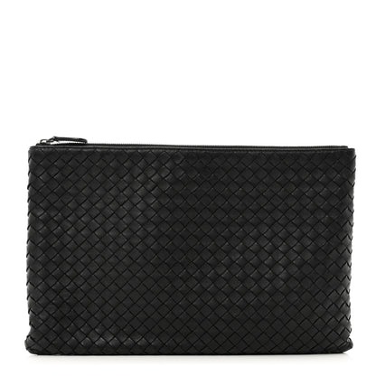 Bottega Veneta Nappa Intrecciato Zip Pouch Black 1 of 7