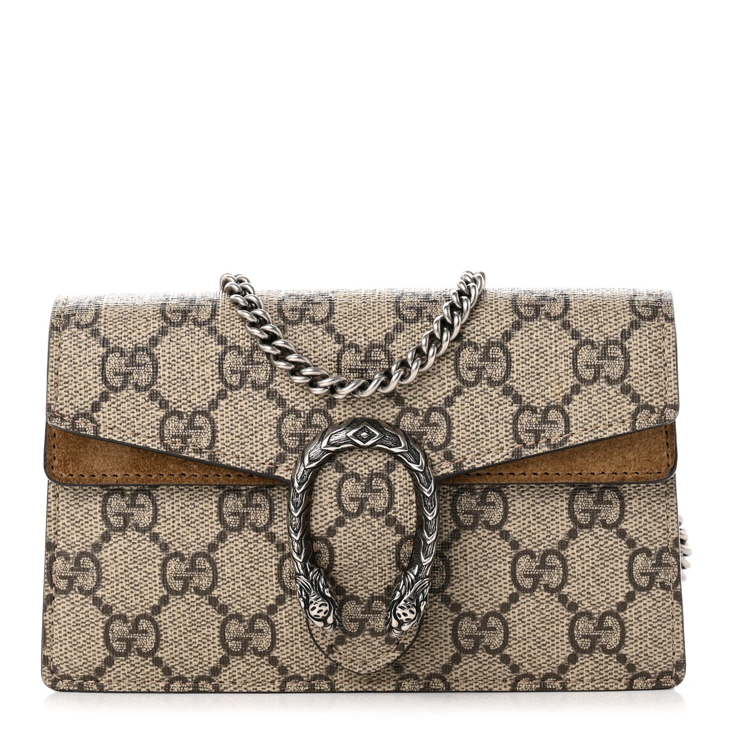 GG Supreme Monogram Super Mini Dionysus Shoulder Bag Taupe