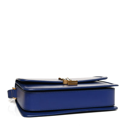 Saint Laurent Box Calfskin Monogram Medium Solferino Satchel Blue 4 of 11