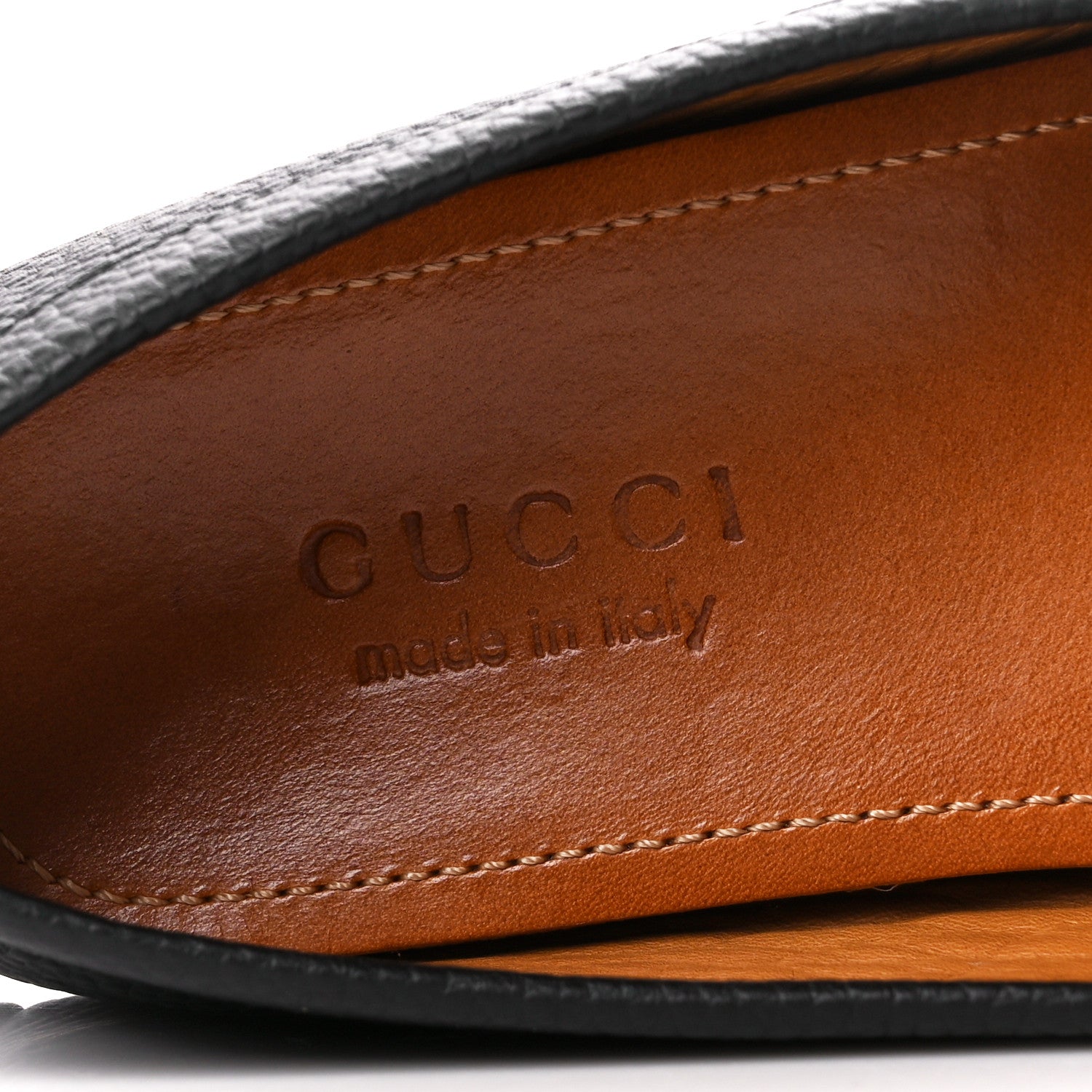 Gucci Calfskin Web Mens Horsebit Driver Loafers 8 Black 7 of 9