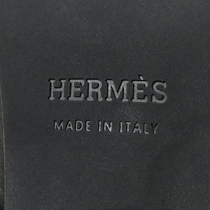 Hermes Tuscan Calfskin Technical Canvas Shocky Ankle Boots 37 Black 6 of 8